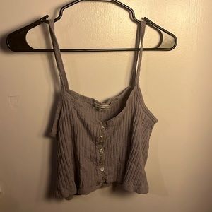 Urban outfitters gray button cropped tank